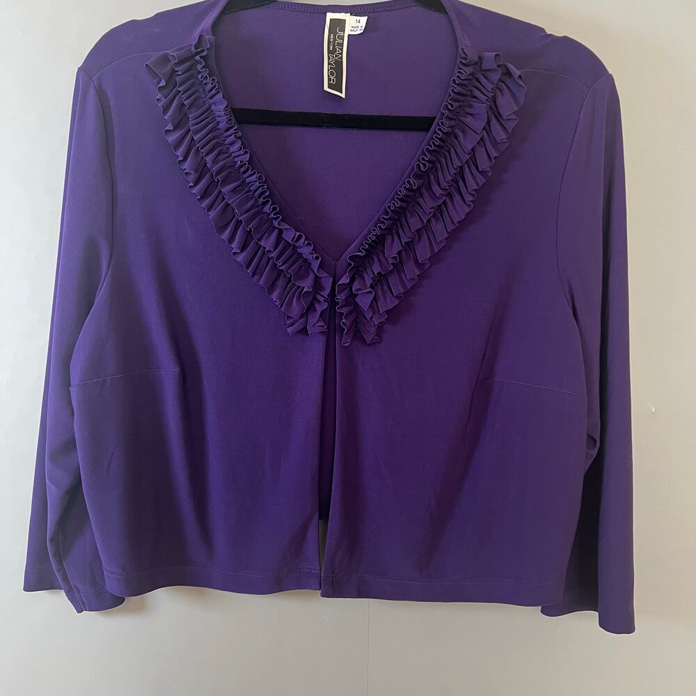 Julian Taylor New York Women's Purple Jacket (ONLY) Size 14 Elegant Wedding